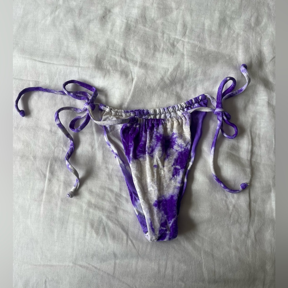 Frankie’s Bikinis | Purple Tie-Dye Bikini Bottom